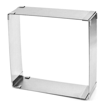 Adjustable Stainless Steel Square Cake Mouse Mold Cutter, Adjust from 3.7 - 6.4''