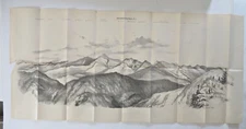 Adirondack Mountains Mt. Redfield Skylight Saddle Mountain 1873 panoramic view