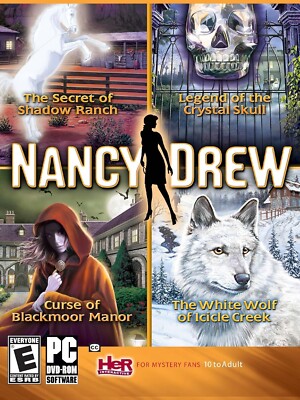 Nancy Drew 4 Pack-Secret of Shadow Ranch, Curse of Blackmoor (Windows) BRAND NEW