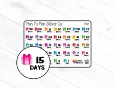 2282~~ Birthday Countdown Planner Stickers.