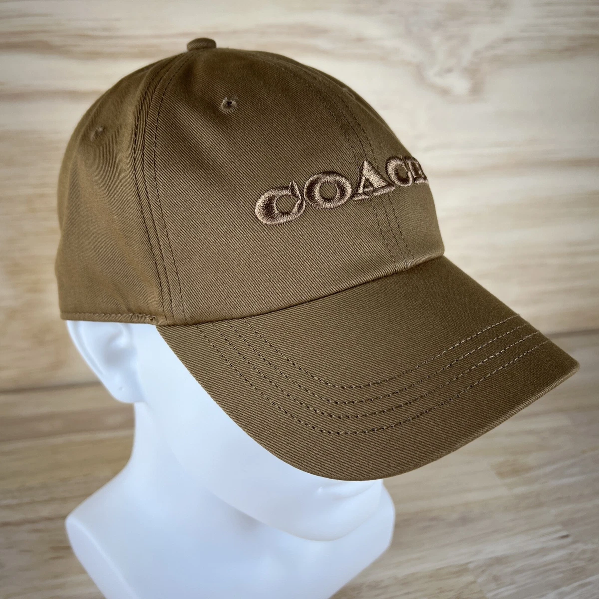 COACH Logo Cream Brown Monogram Adjustable M/L Baseball Cap Coach Brown Hats for Women for sale | eBay main image 2