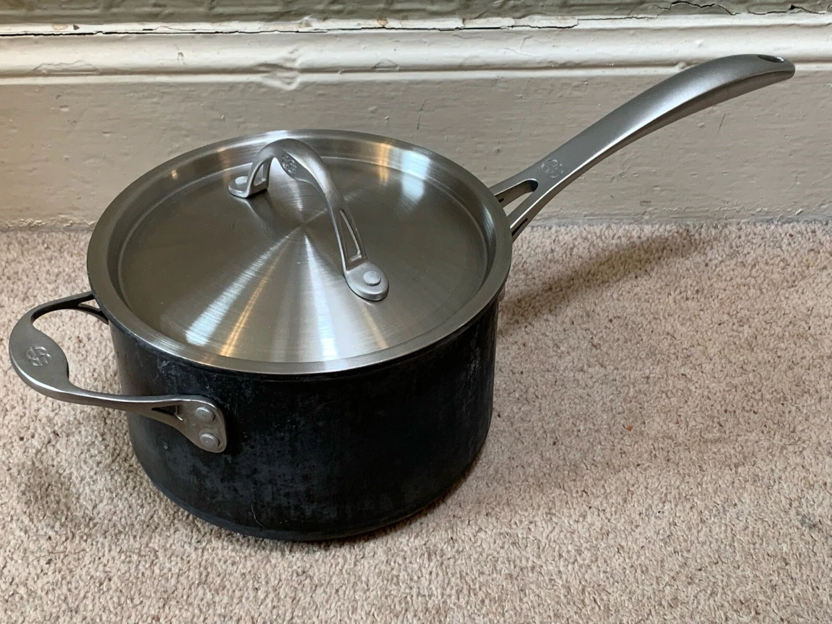 CALPHALON ONE 3 1 2 QUART 3.3L INFUSED ANODIZED ALUMINIUM SAUCE PAN LID USA