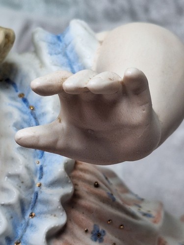 "Estatuilla de muñeca grande alemana bisque piano bebé Conta Boehme con mariposa 8""" - Imagen 15 de 22