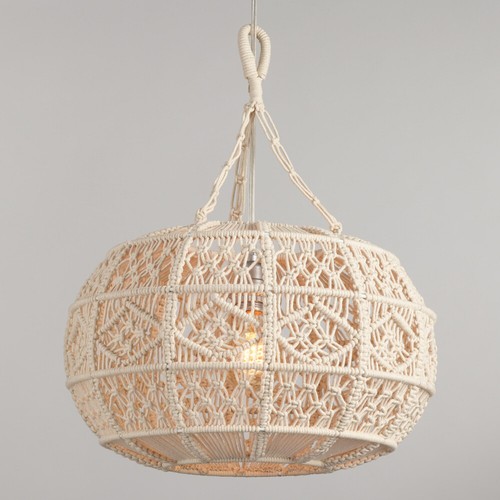 Handwoven Macrame Pendant Lampshade 