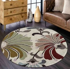 Floral Traditional Oriental Area Hand Tufted Soft Wool, for Interior Aesthetics