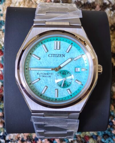Citizen Zenshin Automatic Titanium Sapphire NJ0180-80M Green Dial Men's Watch - 第 1/8 張圖片