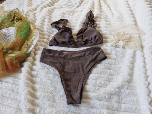 New brown bikini size 8