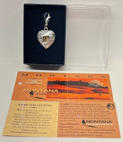 #18 Kyle Busch / Bobby Labonte - Silver & Gold Heart Charm / Zipper Pull NASCAR - Picture 5 of 6