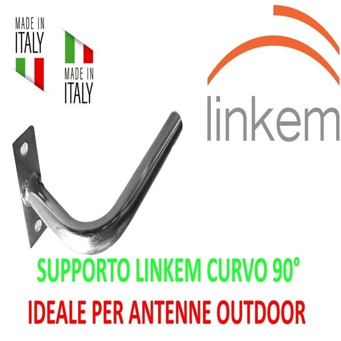 SUPPORTO STAFFA PALO BALCONE AD "L" MINI ADATTO PER LINKEM E ANTENNE OUTDOOR WIF