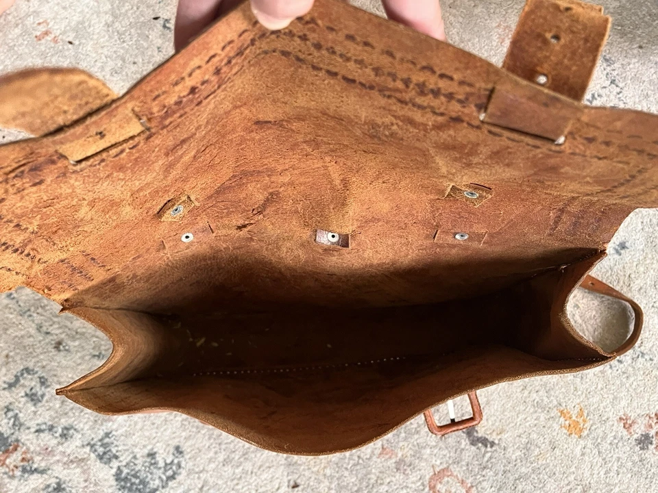 Mochila Maletín Hombre/Mujer Estilo Vintage Cuero Genuino Mexicano Trabajado a Mano Foto 4 de 4