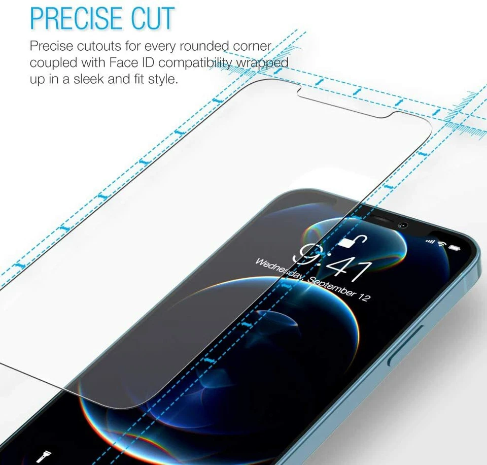 3-Pack iPhone 12 Pro Max / 12 Mini Screen Protector Clear Tempered Glass  - Image 2 of 4