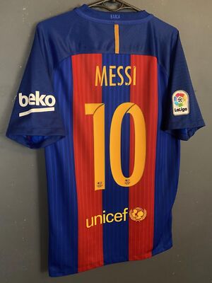 MEN LEO MESSI FC BARCELONA 2016/2017 FOOTBALL SOCCER SHIRT JERSEY