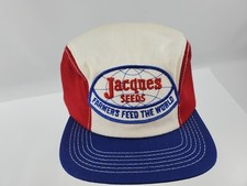 Vintage Jacques Seed Farmers Feed the World Fitted Trucker Hat Cap Patch 7 1/4