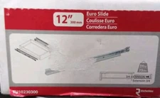 2 Factory sealed Richelieu Euro Slide 12 " 300mm 3/4 Ext. Side Mt. Drawer/White