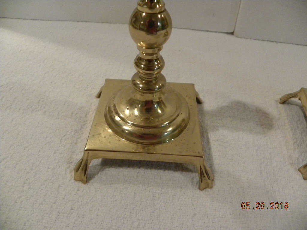 Set of Two Brass Candlesticks eBay