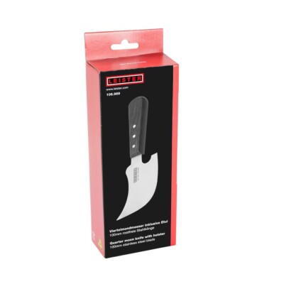 Leister Quarter Moon Knife with Leather Case - 106.969
