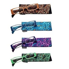 Calabria Victoria 4 PACK 3.50 Designer Reading Glasses Blue,Green,Purple  Brown