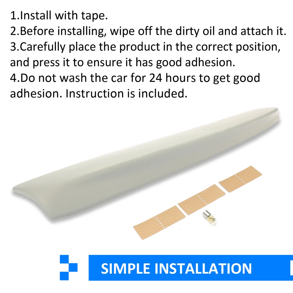 Rear Trunk Lip Spoiler Wing For 1991-1996 Chevrolet Caprice Impala Primer Gray - Image 3 of 4