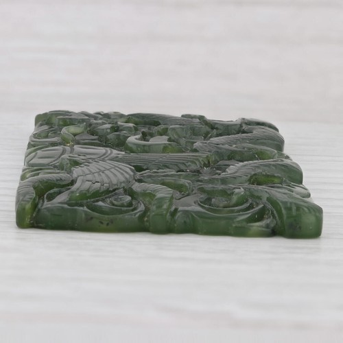Ornate Carved Nephrite Jade Chinese Dragon Phoenix w/ Mason Kay Report - Picture 2 of 6
