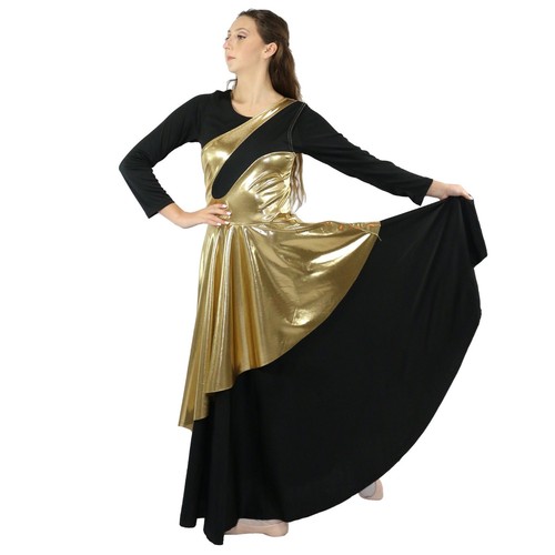 Danzcue Damen Worship asymmetrische Lob Tanz ärmellose Tunika - Bild 7 von 10