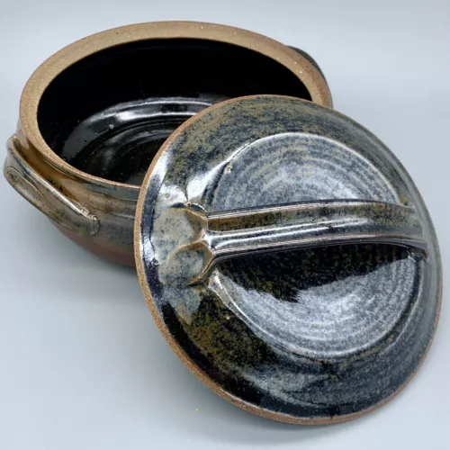 VTG Studio Art Pottery Artist SIGNED 1980 ROBERT GRAYDON Stoneware Lidded Bowl