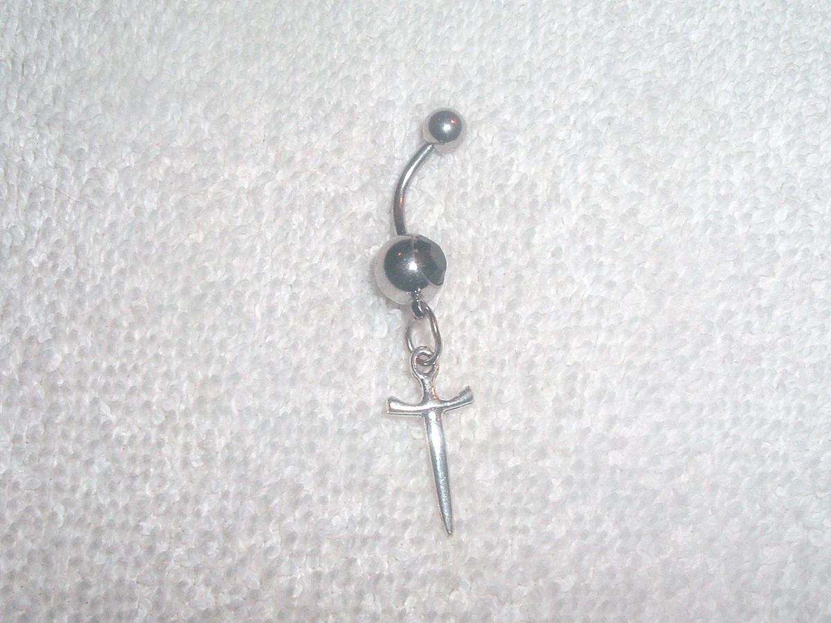 Sword belly sale button ring