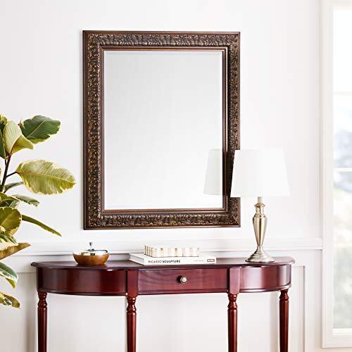 Head West Bronze Ornate Embossed Framed Beveled Wall Mounted Vanity Miror28"x34" - Picture 2 of 5