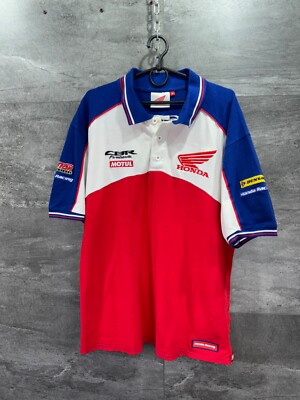 Vintage HONDA Ricing Team Polo MOTUL Polos Shirt Mens Size XL | eBay