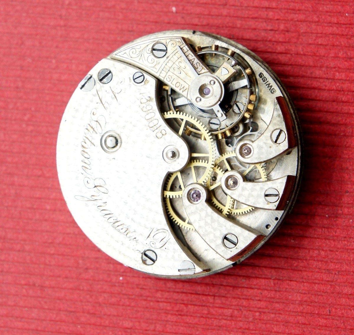 NICE VINTAGE LONGINES SWISS POCKET WATCH MOVEMENT Cal. 13.56 EXC