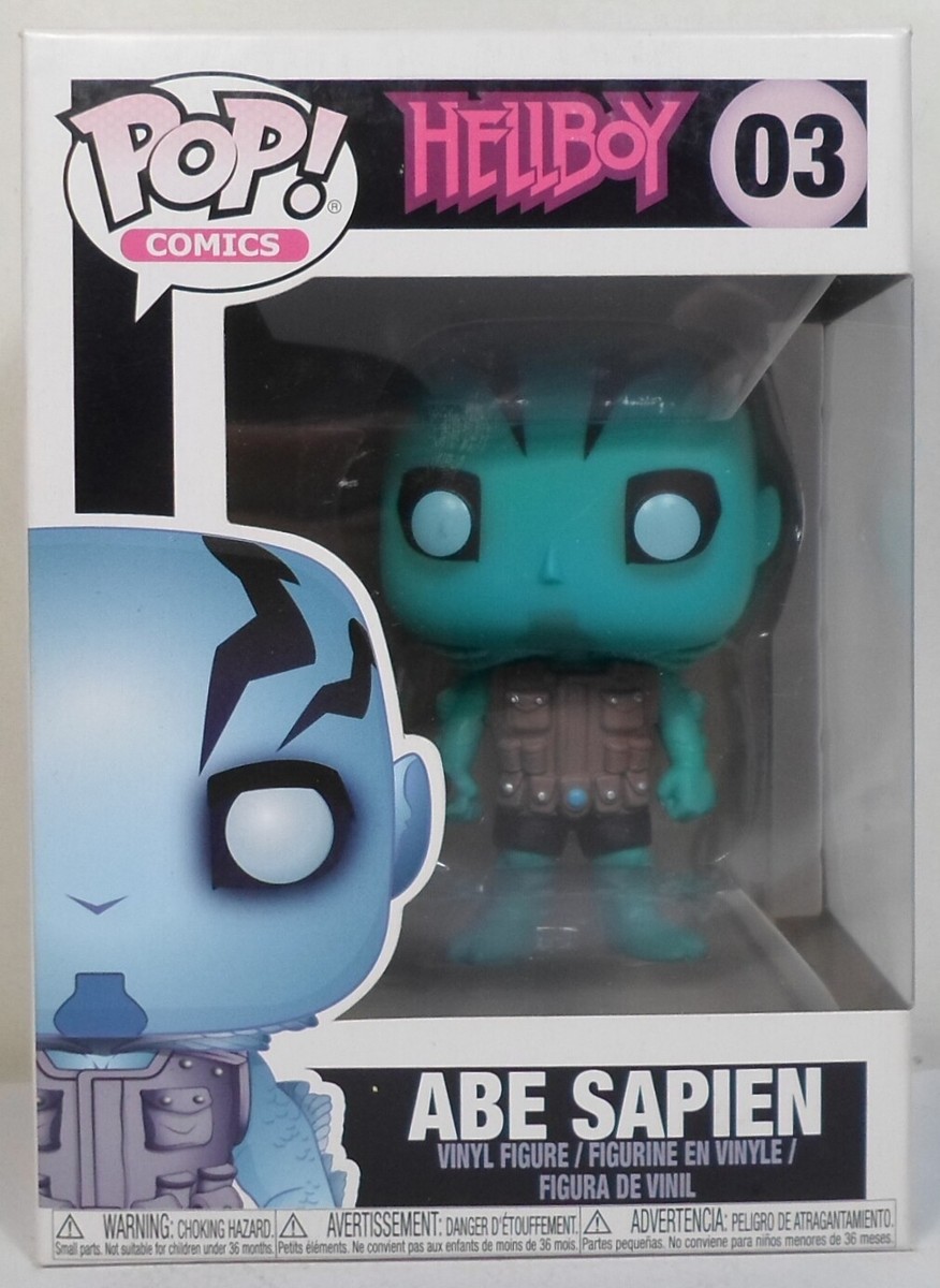 FUNKO POP COMICS FIGURE HELLBOY # 03 ABE SAPIEN VINYL BOBBLE HEAD