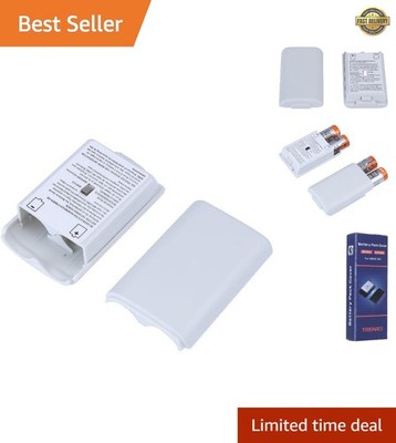 Dual White Battery Pack Shells for Xbox 360 Controllers - Eco-Friendly Gaming
