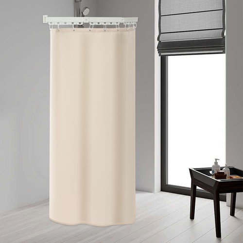 Wall Mounted Shower Curtain Bathroom Folding Shower Curtain Rod Kit 110.23 lbs - Picture 18 of 21