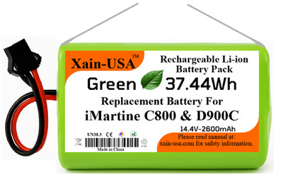 Replacement Battery 2600mAh for iMartine C800 and D900C Robot Vacuum Cleaner