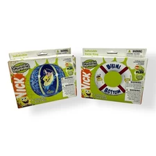 2001 Vintage Spongebob SquarePants Nickelodeon Inflatables Beach Ball Swim Ring