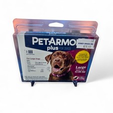 Pet Armor Plus Flea  Tick Treatment for Dogs - 45-88 lbs - 3 Pack - New Sealed