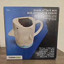 RARE Brand NEW Think Geek Jaws Shark Attack Mug 2017 Thinkgeek
