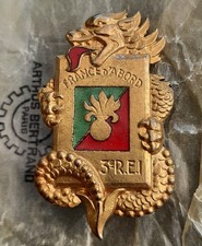 Insigne 3° REI Indochine Dragon LÉGION ÉTRANGÈRE Retirage émail 1973 French FFL