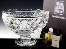Waterford Ireland Crystal AMERICAN HERITAGE THOMAS EDISON CENTERPIECE BOWL Box