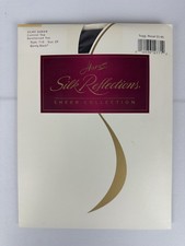 VTG Hanes Silk Reflections Silky Sheer Control Top Barely Black 718 Sz. EF