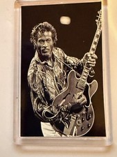 Chuck Berry, American Rock and Roller, Black & White, Fridge Magnet
