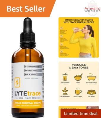 Trace Mineral Drops Ionic Sodium-Free Concentrate pH Balance  Keto