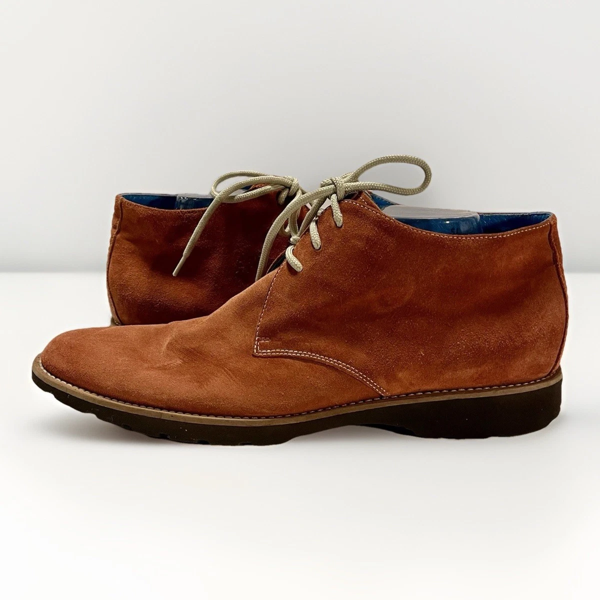 Michael Toschi Onda SE Driving Loafers Men\'s 9.5 Brown Red Sole MSRP $575 Michael Toschi Onda SE Suede Driving Shoes Cinnamon / Red  main image 3
