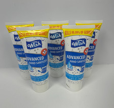 Wish Advanced hand Sanitizer W/ Vitamin E -lot of 5- new-ea.-3.38 oz/100 ml.