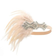 1920s Roaring Art Deco Flapper Feather Headpiece Great Gatsby Headband