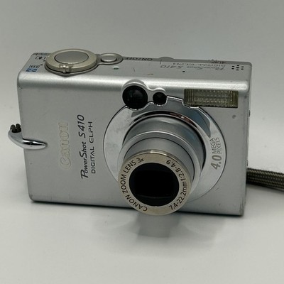 Canon PowerShot S410 Digital ELPH 4MP Camera w/original box for Parts/Repair