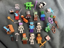 Large Lot LEGO Minecraft Minifigures Accessories 843