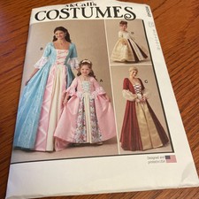 McCalls 8549 Princess Dress Colonial Gown CHILD 3-8 NEW