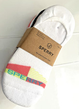 6 Women's SPERRY SNEAKER SOCKS  new  shoe size 5-10 Mid Cut multicolor No Show