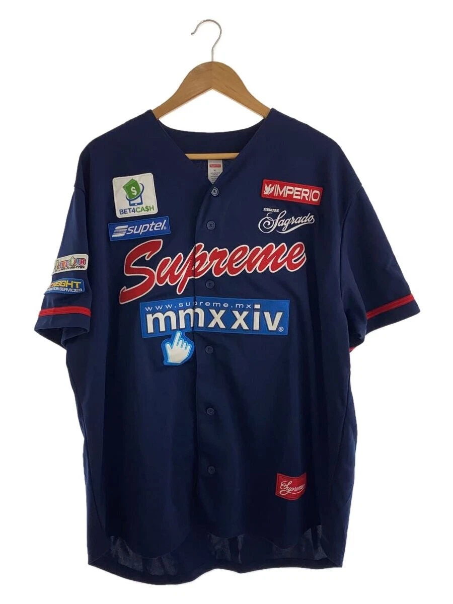 Supreme 24Ss/Maillot de baseball choisi/Chemise à manches courtes/Xl/Marine/