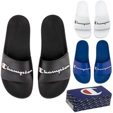 CHAMPION Mens Designer Sliders Premium Beach Pool Sandals Summer Flip Flops New